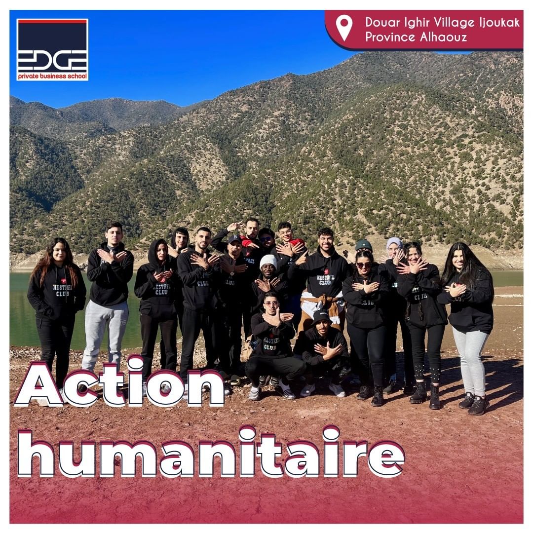 Action humanitaire Edge business school Douar Lghir à la province Al Haouz